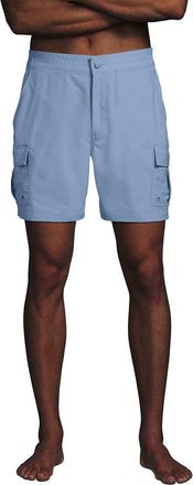 Lands End 7 Quick Dry Cargo Swim Short in Oasis Blue at Nordstrom, Size Xx-Large