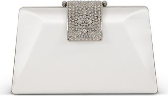 Badgley Mischka Amira Faceted Minaudiere in White at Nordstrom, Size Small