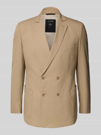 s.Oliver Black Label Slim Fit Sakko mit Reverskragen in Camel, Gr&ouml;&szlig;e 54