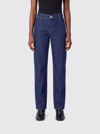 7 For All Mankind Jeans straight a vita media in denim di cotone