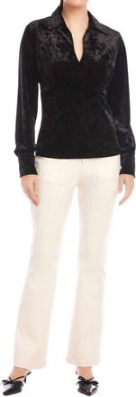Fifteen Twenty Bianca Shirred Top In Black