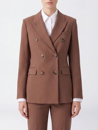 Golden Goose Double-Breasted Cropped Virgin Wool Blazer with Peak Lapels