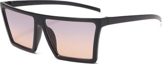 Generic Retro Square Punk Sunglasses for Men and For Women, Beach Sunglasses for Outdoor Vacation (Color : C, Size : Medium)