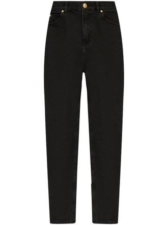 Balmain tapered jeans - women - Cotton/Elastane - 38 - Black