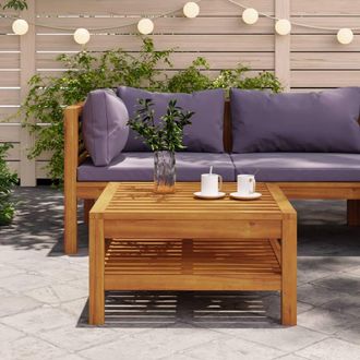 Berkfield Home Coffee Table 65x65x35 cm Solid Acacia Wood in Brown | Size: 65 x 65 x 35 cm