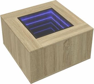 vidaXL Vidaxl - Coffee Table with led Sonoma Oak 60x60x40 cm Engineered Wood