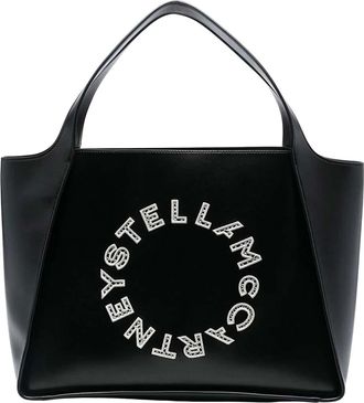 Stella McCartney Black Logo Large Tote