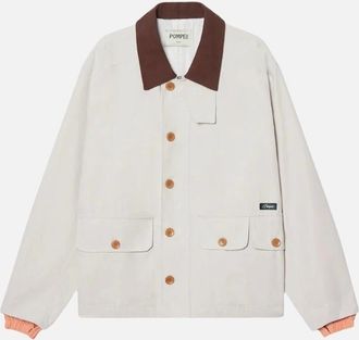 Pompeii Mens Pompeii Oat Short Field Jacket - White - Size: 42/Regular