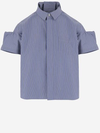 sacai Blue Striped Shirt