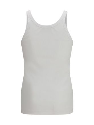 Dolce & Gabbana Ribbed Cotton Tank Top - White