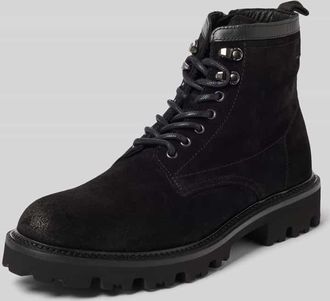 HUGO BOSS Schnürstiefel in Wildleder-Optik Modell JULYO in Black, Größe 40