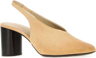Christophe Lemaire Womens Glove Slingback Heel Beige Bovine Leather