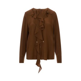 Max Mara Blouses, female, Brown, Size: XS Mstepica Blouse