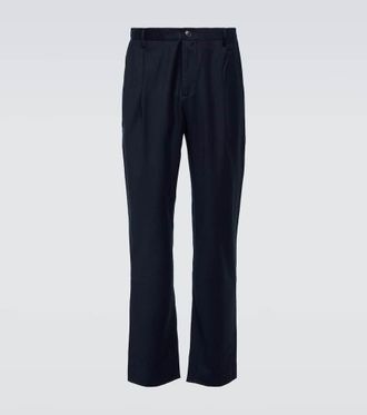 Sunspel Pantaloni regular in flanella di lana