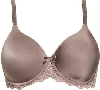 Chantelle Rive Gauche Full Coverage T-Shirt Bra in Bronzed Taupe/rose Sable at Nordstrom, Size 34G