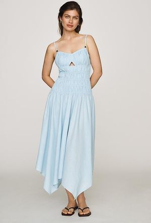 Avec Les Filles Shirred Dress