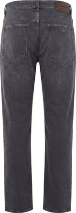 Emporio Armani Straight-Leg Medium Grey Denim Jeans - Gray