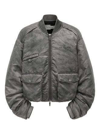 Feng Chen Wang flap-pocket zip-fastening logo-detailjacket - Grey