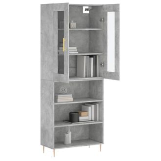 Berkfield Home Highboard Concrete Grey 69.5x34x180 cm Engineered Wood