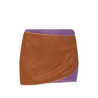 Os&eacute;ree Lurex-thread Wrap-style Skirt