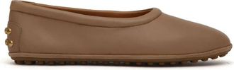 Tod's Ballerina Accollata - Dames - Ballerinas - Beige - 38 EU - Leer - Schoenen