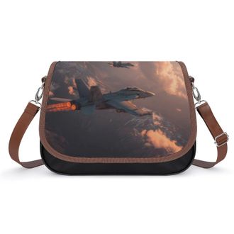 Generic Airplane Aircraft Fighter Jet Plane Crossbody Bags for Women Shoulder Messenger Bag Purse Handbags