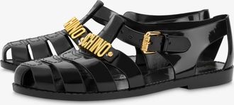Moschino Sandali Jelly con logo Lettering - Nero