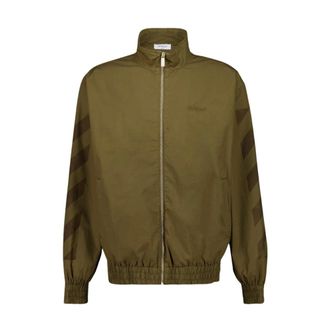 Off-white Heren, Jassen, Groen, Maat: XS Katoen