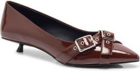 Free People So 90s Pointed Toe Kitten Heel Pump in Cabernet Vegan Leather at Nordstrom Rack, Size 8