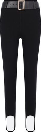 Self Portrait Fitted High-Waisted Knit Leggings
