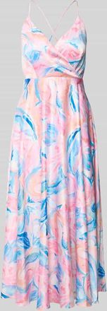 Jake*s Cocktailkleid mit V-Ausschnitt und Spaghettitr&auml;gern in Ocean, Gr&ouml;&szlig;e 32