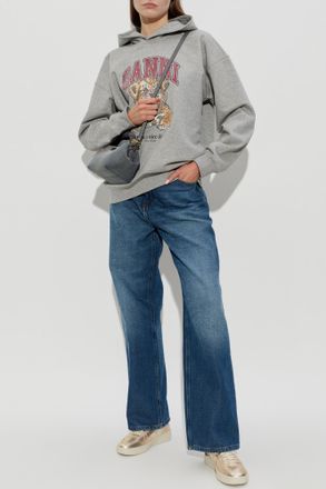 Ganni Straight Jeans, Womens, Blue