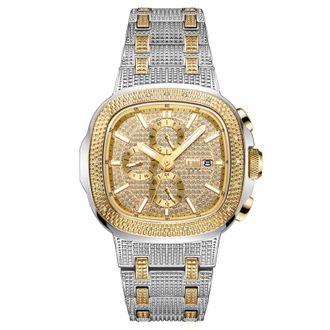 JBW Heist Quartz Diamond Gold Dial Mens Watch J6380B