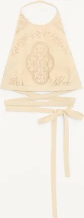 Valentino Top In Floral Stamp Blanket Donna ECRU/SILVER 36