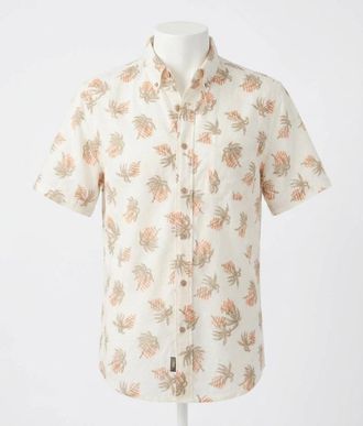 Faherty Short-Sleeve Breeze Shirt In Sunlit Palm & Waves