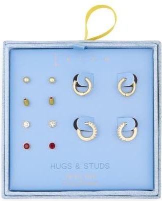 Leith 6-Pack Olive Assorted Earrings Set in Green Multi- Gold at Nordstrom Rack