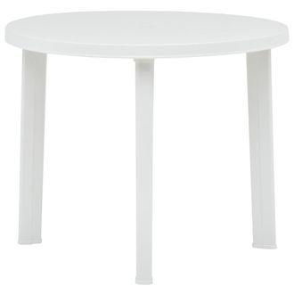 Berkfield Home Garden Table White 89 cm Plastic