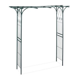Relaxdays Relaxdays - P&eacute;rgola Met&aacute;lica De Jard&iacute;n, Soporte Para Plantas Trepadoras, Resistente, 205 X 202 X 52 Cm, Verde Oscuro