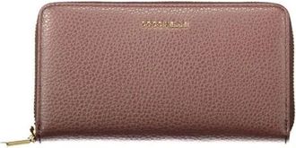 Coccinelle Portafoglio Zip Around in Vera Pelle - - Accessories - Donna - Marrone - ONE SIZE