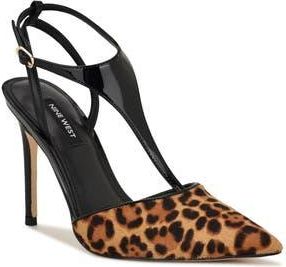 Nine West Fiesta Genuine Calf Hair Pointed Toe Pump in Dark Natural at Nordstrom Rack, Size 9.5