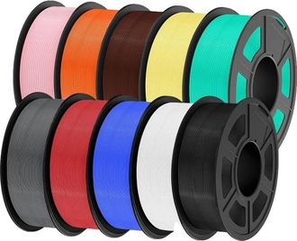 OEM Filamento Para Impresora 3d, 1,75 Mm De Di&aacute;metro, Compatible Con La Mayor&iacute;a De Impresoras Fdm, Pla Mix-25, 10 Rollos