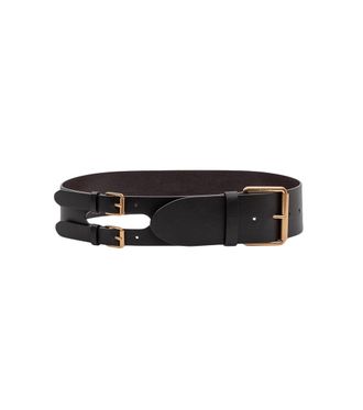 Pinko Black Square Buckle Belt