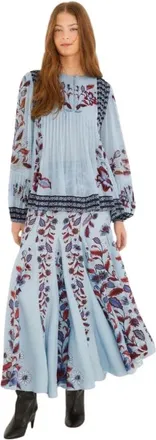 Farm Rio Lange Mouw Blouse Marcelle - Dames - Tunieken - Blauw - S - Overhemden