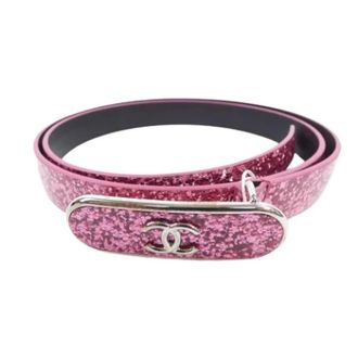 Chanel Pre-owned Vintage Plastic Riem - Dames - Vintage Accessoires - Roze - ONE Size - Vintage