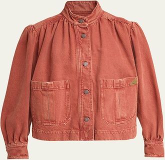 Chlo&eacute; Gathered Denim Jacket