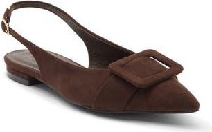 Billini Morwenna Flat in Dark Cacao Suede at Nordstrom Rack, Size 10