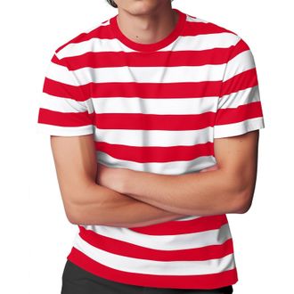 Generic Mens Stripled Crewneck T Shirt Short Sleeve Casual Stylish Color Block Cotton Basic Tees Big Tall Summer Daily Wear