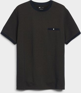 Le 31 Mens Embossed honeycomb T-shirt Standard fit