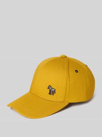 Paul Smith Basecap mit Motiv-Stitching Modell ZEBRA in GELB, Gr&ouml;&szlig;e 1