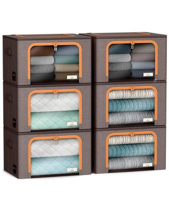 Sorbus Storage Bins With Metal Frame